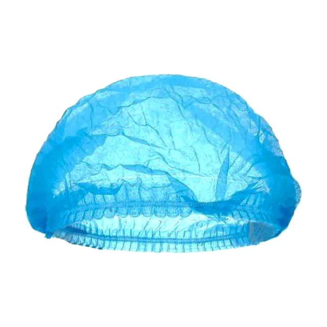 Blue bouffant cap